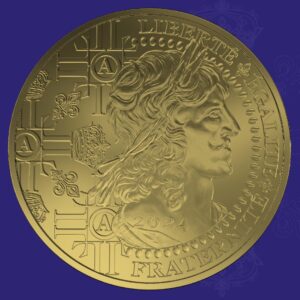 L’avers du Louis d’Or 250€ de la Monnaie de Paris